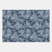 Blue Chinoiserie Inpakpapier Vel (Voorkant 3)