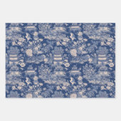 Blue Chinoiserie Inpakpapier Vel (Voorkant 2)