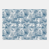 Blue Chinoiserie Inpakpapier Vel (Voorkant)