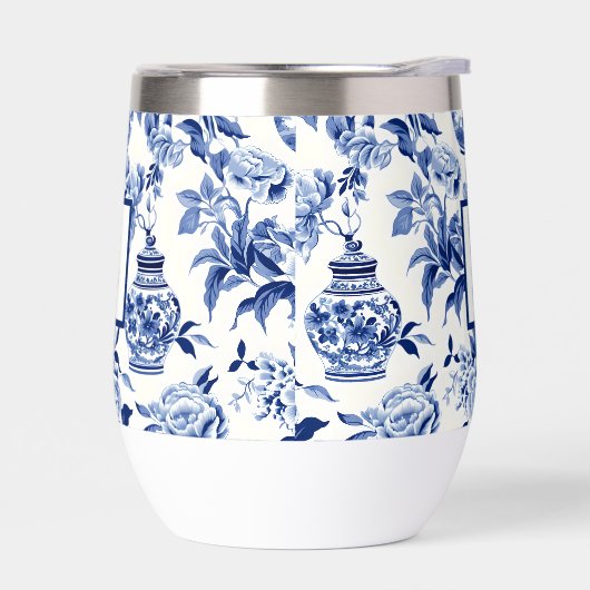 Blue Chinoiserie Monogram  (Gauche)
