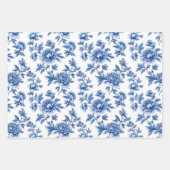 Blue Chinoiserie Pattern  Inpakpapier Vel (Voorkant 3)