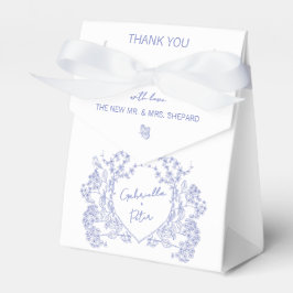 Blue Chinoiserie Save the Date Gift Labels Favor B Bedankdoosjes