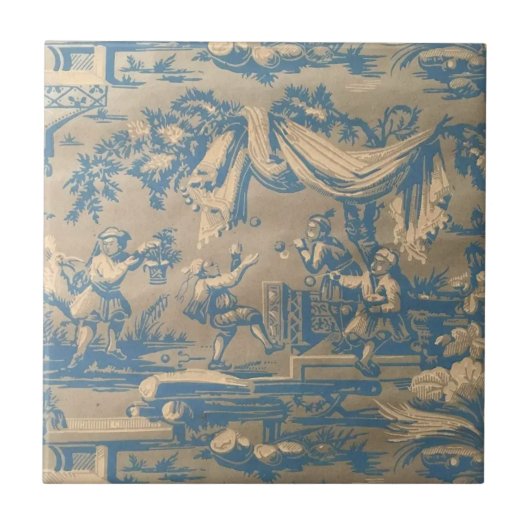 Blue Chinoiserie Tegeltje (Voorkant)