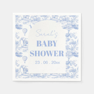 Blue Chinoiserie Toile de Jouy Baby shower Servet