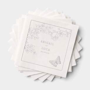 Blue Chinoiserie Toile de Jouy Wedding Folie Servetten