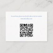 Blue Chinoiserie Toile Honeymoon Fund Wishing Well Informatiekaartje (Achterkant)