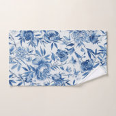 Blue Chinoiserie Watercolor Floral Botanical (Serviette à main)