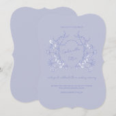 Blue Chinoiserie Wedding Invitation Kaart (Voorkant / Achterkant)