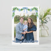 Blue Chinoserie Ornament Blue Banner Kaart (Staand voorkant)