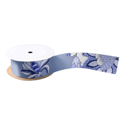 Blue Chintz Satin Ribbon Lint (Spoel)