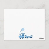 Blue Choo Choo Train Briefkaart (Achterkant)