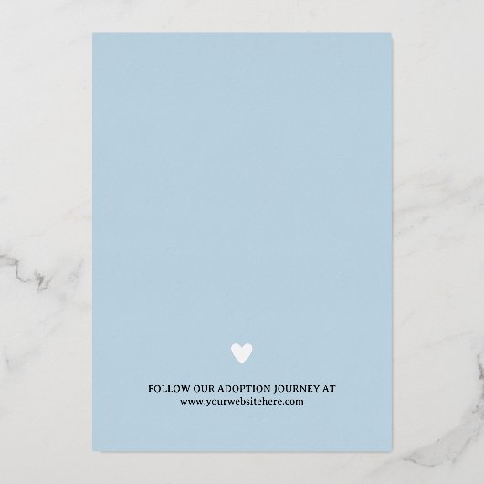 Blue Chosen Loved Introduction Folie Uitnodiging (Achterkant)