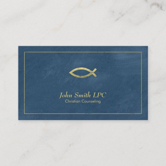 Blue Christelijk Counselor Ichthus Afspraak Afsprakenkaartje (Voorkant)