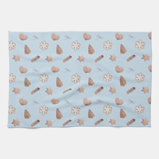 Blue Christmas Cookie Swap Exchange Theedoek (Horizontaal)