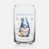 Blue Christmas Gnome with Red Lantern Berries (Verso)