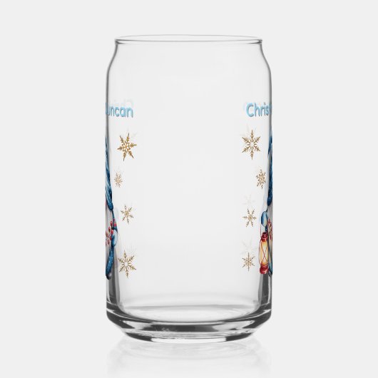 Blue Christmas Gnome with Red Lantern Berries (Droite)