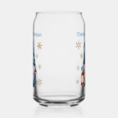 Blue Christmas Gnome with Red Lantern Berries Blikvorm Glas (Rechts)