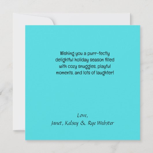 Blue Christmas Kat (Achterkant)