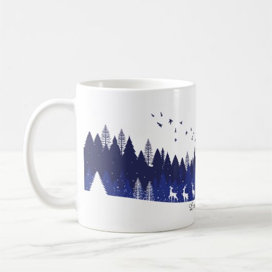 Blue Christmas Mug (Gauche)