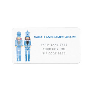 BLUE CHRISTMAS NUTCRACKER ADRES STICKER