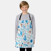 Blue Christmas Pattern Schort (Gedragen)