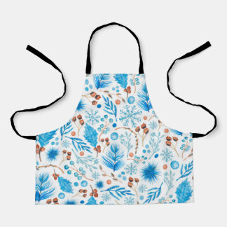 Blue Christmas Pattern Schort