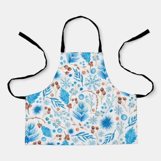 Blue Christmas Pattern Schort (Voorkant)