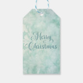 Blue Christmas Santa Claus Cadeaulabel (Achterkant)