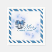 Blue Christmas Silver Bells  Servet (Voorkant)
