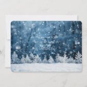 Blue Christmas Snow Winter Scene House (Achterkant)