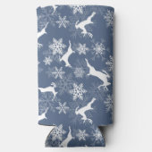 Blue Christmas snowflakes deer pattern (Achterkant)