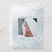 Blue Christmas Tree Baby 1st Birthday Invitation (Dos)