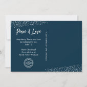 Blue Christmas Tree Business Logo Feestdagenkaart (Achterkant)