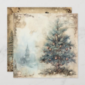  Blue Christmas Tree Kaart (Voorkant / Achterkant)