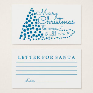 Blue Christmas Tree, Letter For Santa