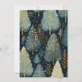 Blue Christmas Tree Letter van Santa Kaart (Achterkant)