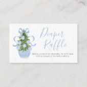 Blue Christmas Tree Luier Raffle Kaart (Voorkant)