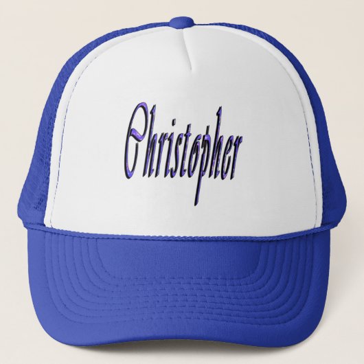 Blue Christopher, Name, Logo, Trucker Pet (Voorkant)