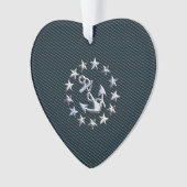 Blue Chrome Comme Yacht Drapeau Automotive Grille (devant)