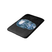 Blue Chrome Skull Bath Mat (Gekanteld)
