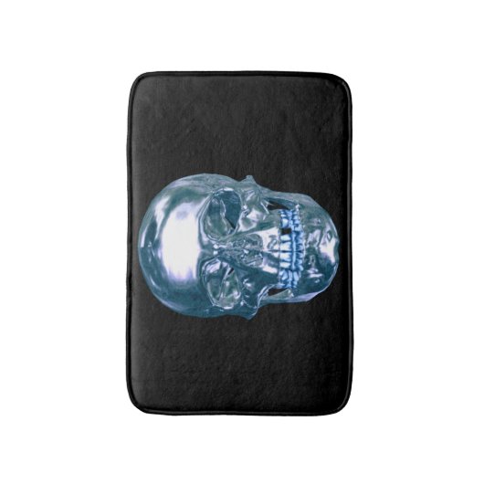 Blue Chrome Skull Bath Mat (Voorkant Verticaal)