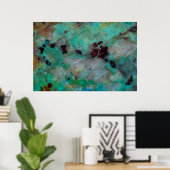 Blue Chrysocolla Jasper Poster (Thuiskantoor)