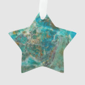 Blue Chrysocolla Mineral Stone Ornament (achterkant)