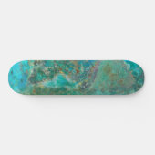 Blue Chrysocolla Mineral Stone Skateboard (Horizontaal)