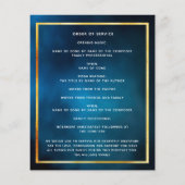 Blue ciel or étoile photo programme funéraire (Dos)