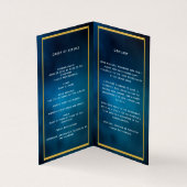 Blue ciel or photo élégant programme funéraire (Inside)