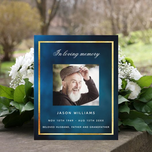 Blue ciel or photo programme funéraire