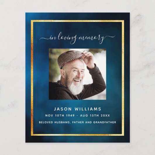 Blue ciel or photo programme funéraire (Devant)