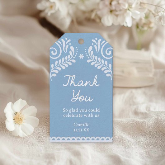 Blue Cielito Lindo Baby shower Dank u Cadeaulabel