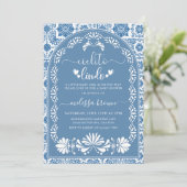 Blue Cielito Lindo Baby shower Invitation (Debout devant)